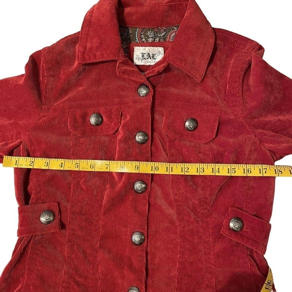 LAL Live A Little Corduroy Jacket Blazer Red Size PS Lightweight Classic… - Picture 6 of 9